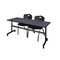 Kobe Rectangle FlipTop Table, 72" W, 29" H, Laminate Top, Gray MKFT7230GY47BK - alternate 1